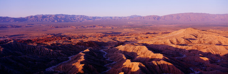 Fototapeta na wymiar Font's Point, Anza Borrego Desert State Park, Sunrise, California