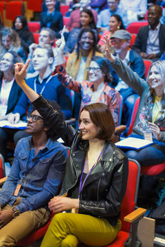 Eager audience asking questions