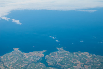 Aerial view of Padstow, Cornwall, UK