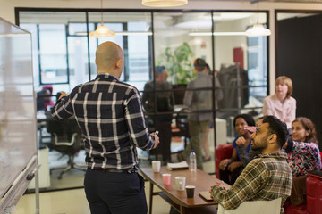 Creative business people brainstorming in office meeting