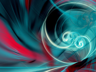 blue abstract fractal background 3d rendering illustration