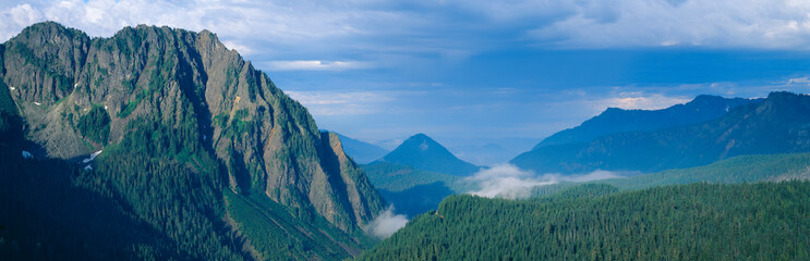 Rugged mountains in Glacier National Park, Montana