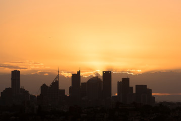 Sunset over the city, Sydney, Australia