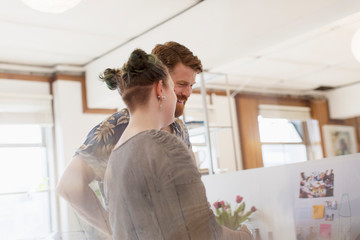 Creative business people working in office