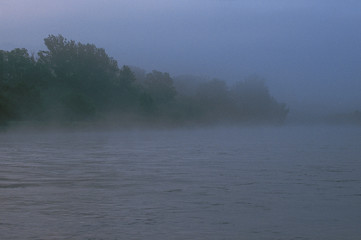 morning mist on the Drava River
