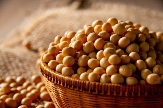 Soy bean as food background