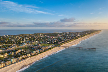Aerial view of Outer Banks North Carolina - obrazy, fototapety, plakaty