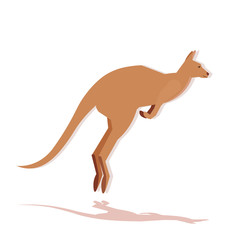 Kangaroo icon cartoon endangered wild Australian animal