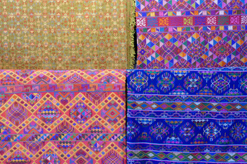 Bright fabrics for sale ina shop