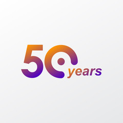 50 Years Anniversary Celebration Vector Template Design Illustration