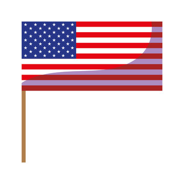 united states flag on white background
