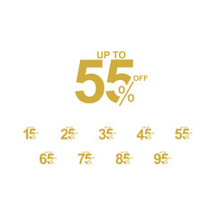 Discount Label up to 55% off Vector Template Design Illustration