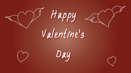 Abstract heart and happy valentines day