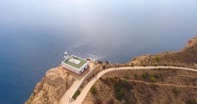 Aerial Drone Shot of Parc Natural de la Serra Gelada, Beautiful Coastline in Spain