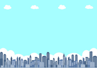 ビル　都市　青空風景