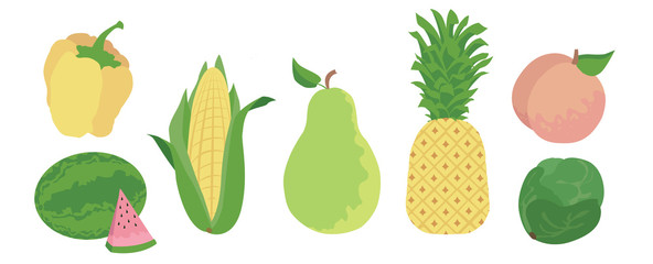 Fruits and Vegetables Vector Assets