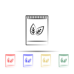 Tea box multi color style icon. Simple thin line, outline vector of tea icons for ui and ux, website or mobile application