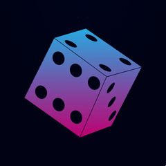 Vector dices nolan icon. Simple thin line, outline vector of web icons for ui and ux, website or mobile application