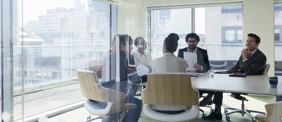 Business people talking in conference room meeting