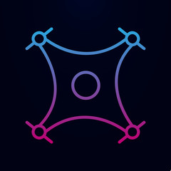 Drone line nolan icon. Simple thin line, outline vector of web icons for ui and ux, website or mobile application