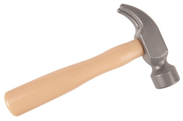 Toy hammer isolated on white background