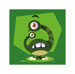 alien monster for halloween, funny monster