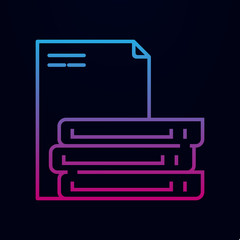 Folders with documents nolan icon. Simple thin line, outline vector of web icons for ui and ux, website or mobile application