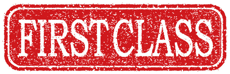 business stamp vector illustration / FIRST CLASS