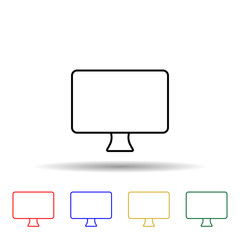 monitor multi color style icon. Simple thin line, outline vector of web icons for ui and ux, website or mobile application