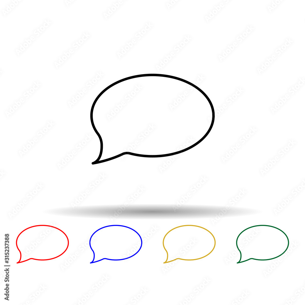 Poster communication bubble multi color style icon. simple thin line, outline vector of web icons for ui an