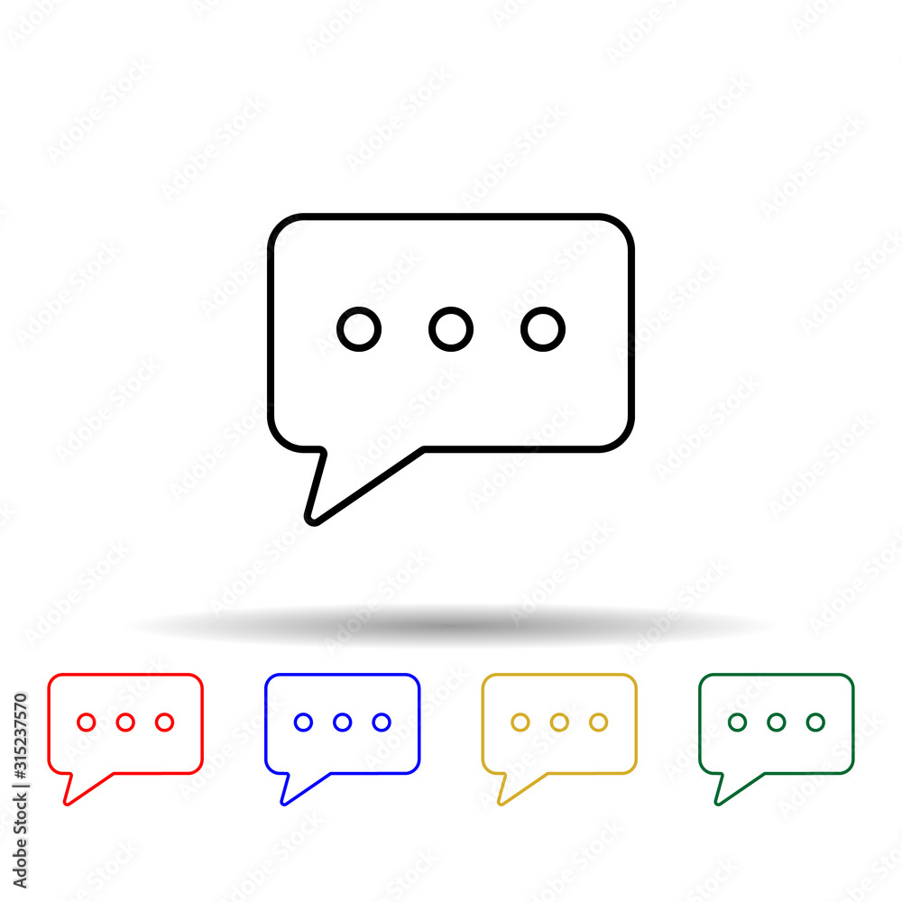 Poster message multi color style icon. simple thin line, outline vector of web icons for ui and ux, website