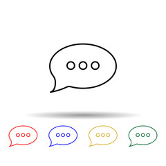 bubble messages multi color style icon. Simple thin line, outline vector of web icons for ui and ux, website or mobile application