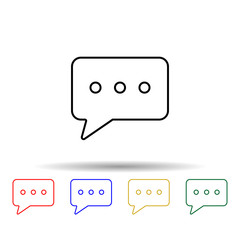 message multi color style icon. Simple thin line, outline vector of web icons for ui and ux, website or mobile application