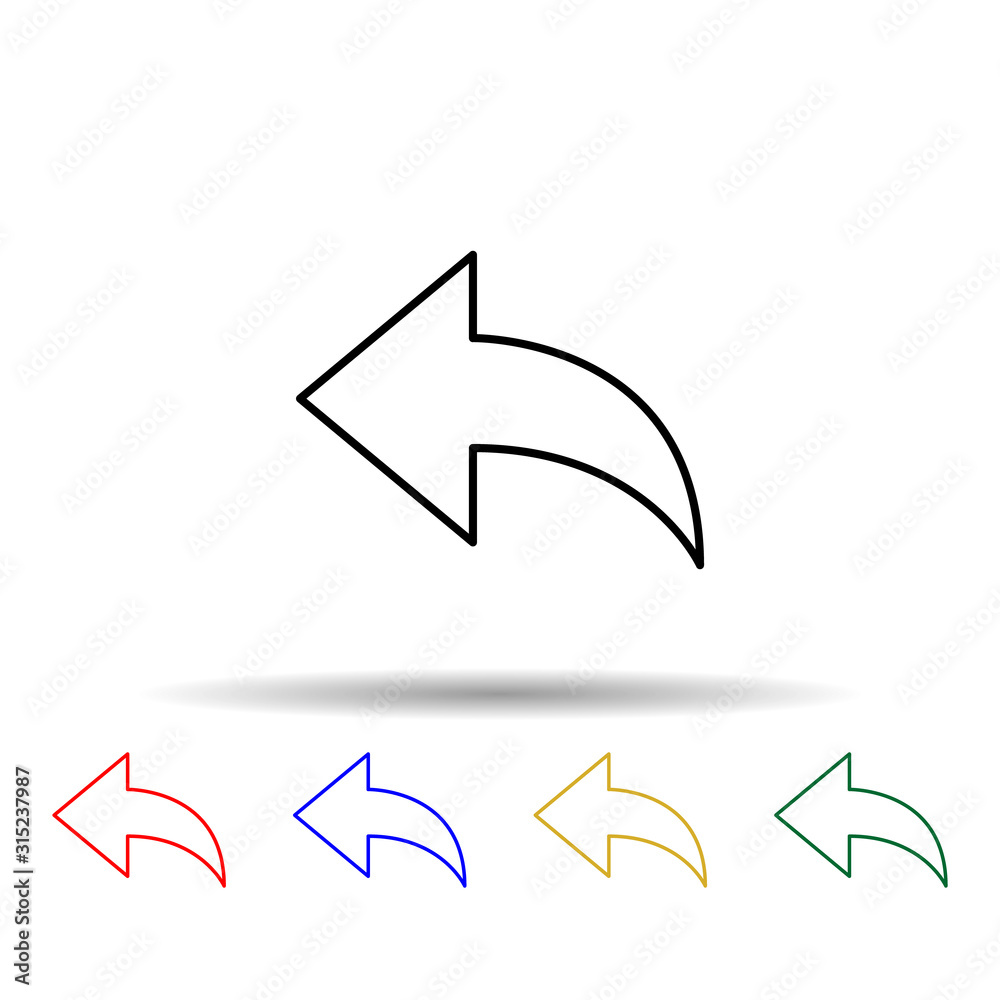 Poster discharge sign multi color style icon. simple thin line, outline vector of web icons for ui and ux, 
