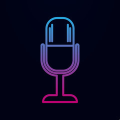 Microphone nolan icon. Simple thin line, outline vector of web icons for ui and ux, website or mobile application