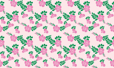Elegant floral pattern background for valentine, with seamless leaf and flower design.