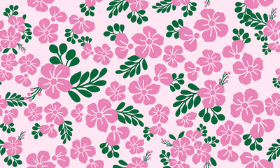 Elegant floral pattern background for valentine, with seamless leaf and flower design.