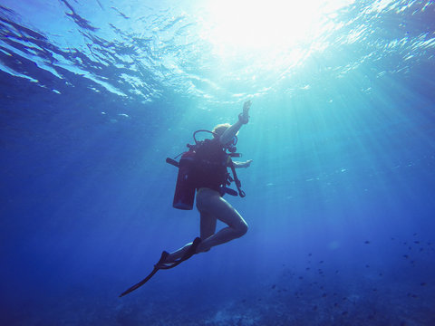 Scuba diver underwater