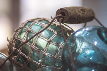 Vintage turquoise teal glass vintage decoration globe