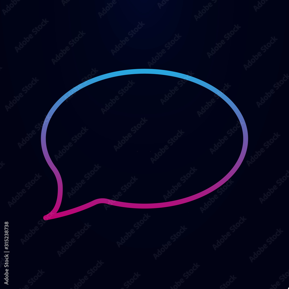 Poster communication bubble nolan icon. simple thin line, outline vector of web icons for ui and ux, websit