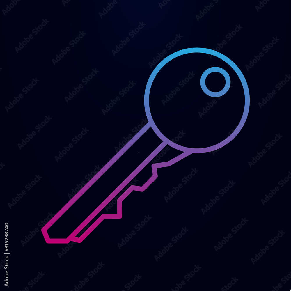Poster key nolan icon. simple thin line, outline vector of web icons for ui and ux, website or mobile appli