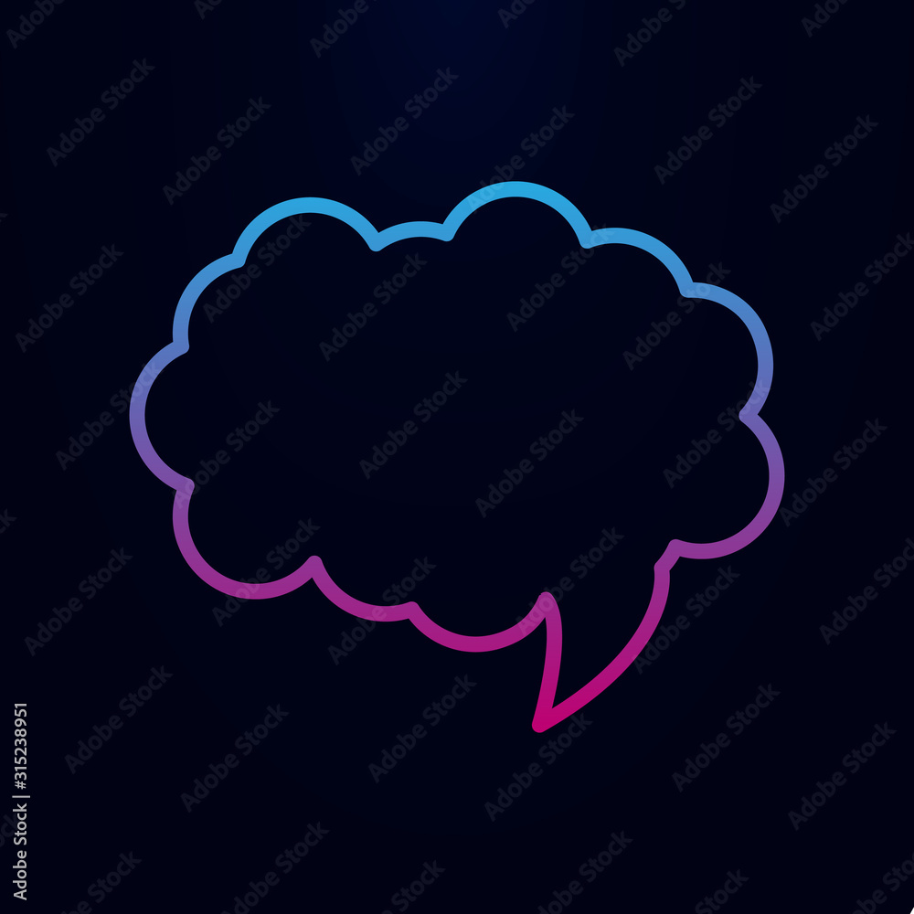 Poster communication bubble nolan icon. simple thin line, outline vector of web icons for ui and ux, websit