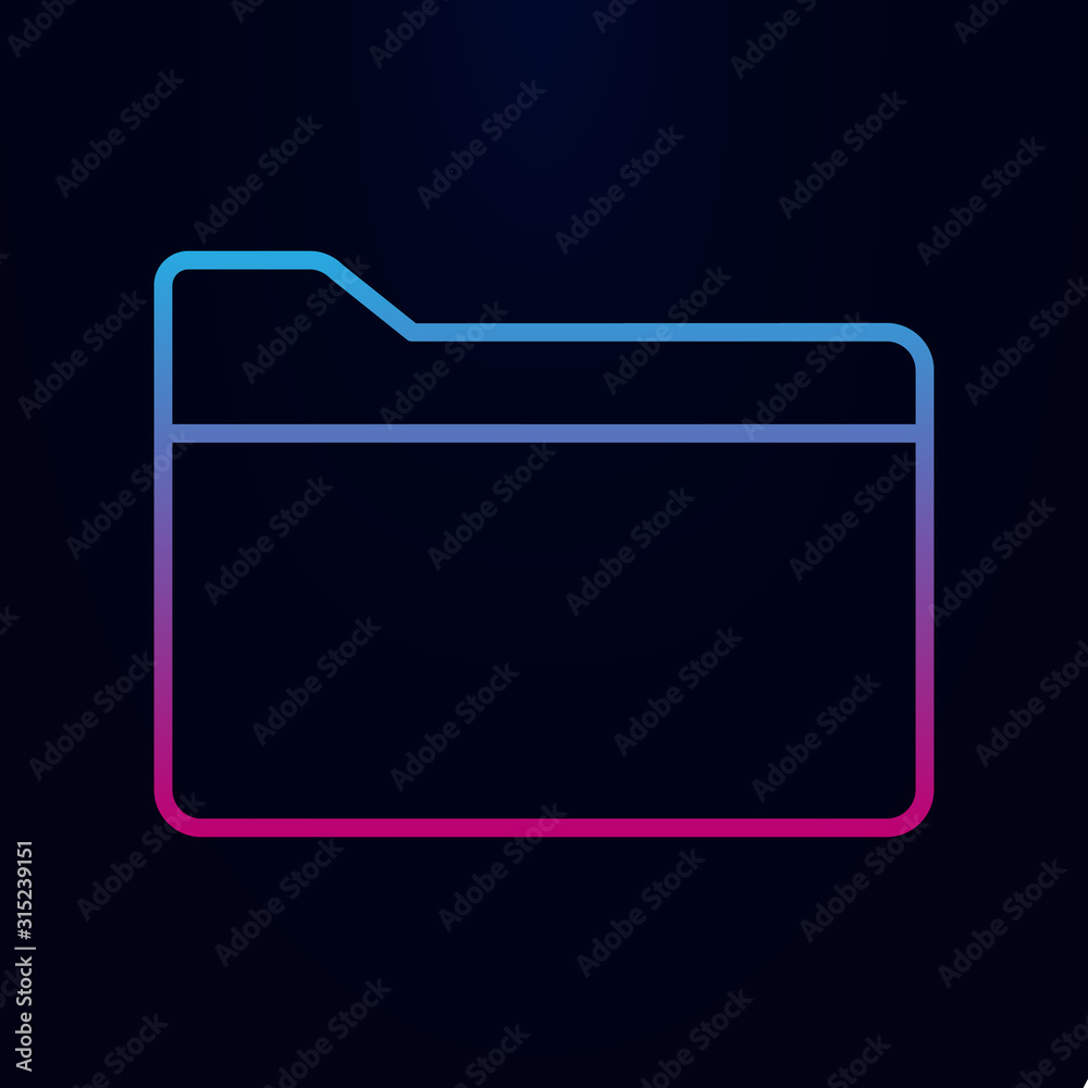 Poster folder nolan icon. simple thin line, outline vector of web icons for ui and ux, website or mobile ap