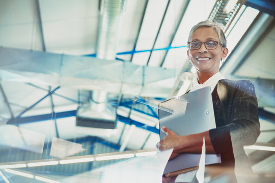 Portrait confident businesswoman