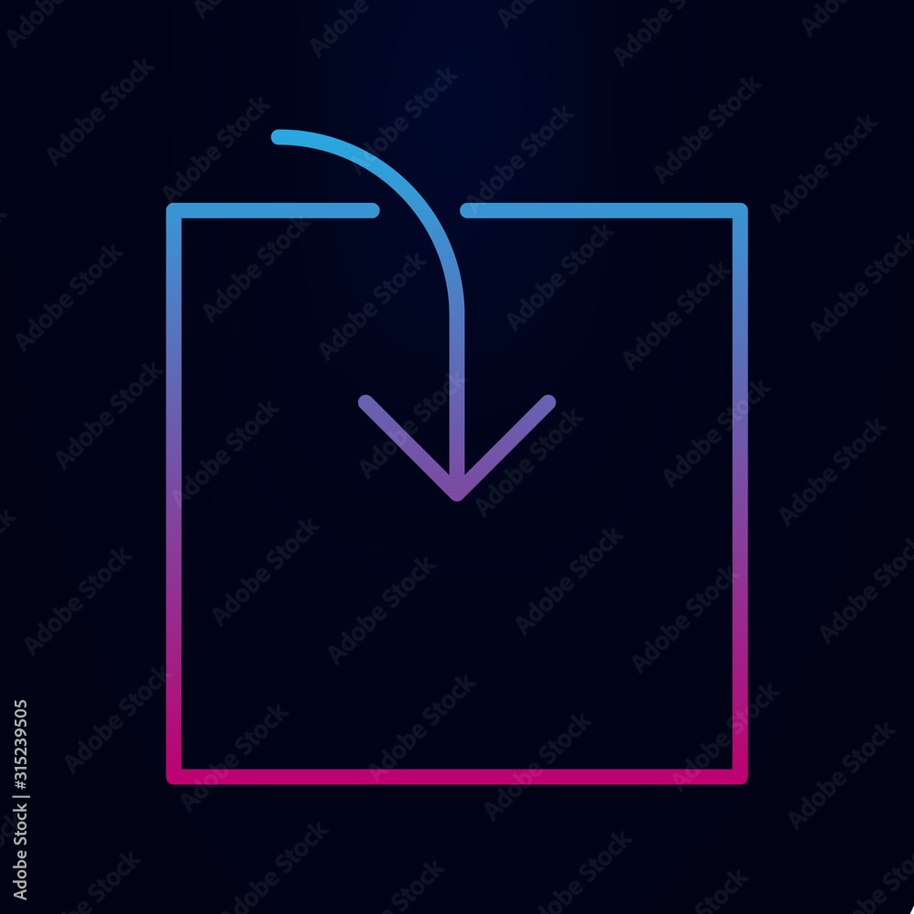 Poster box loading symbol nolan icon. simple thin line, outline vector of web icons for ui and ux, website 