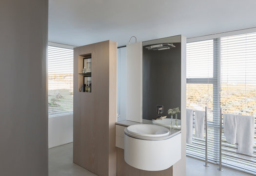Modern luxury home showcase interior bathroom sink