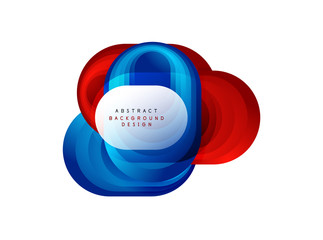 Vector abstract geometric bubble banner created with round shapes. Trendy simple button. Illustration For Wallpaper, Banner, Background, Card, Book Illustration, landing page