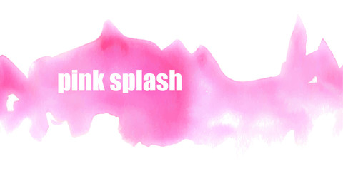 Red - pink watercolor brush strokes with space for your own text