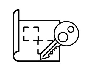 key house door with document