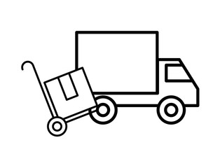 delivery service truck isolated icon